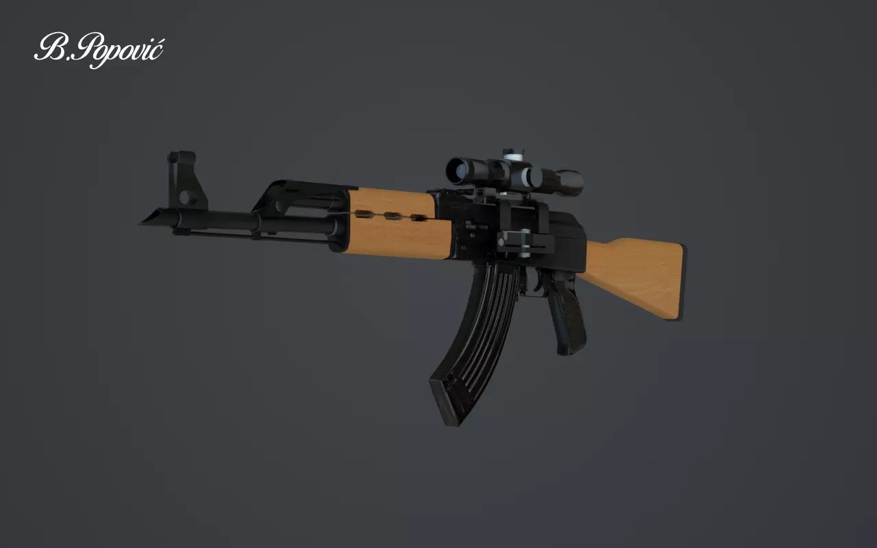Zastava M70B1N 3D model_0