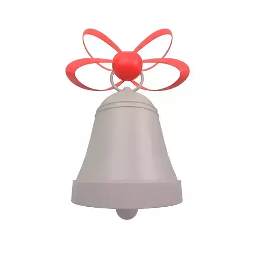 Christmas Bell v2 004 Low-poly 3D model
