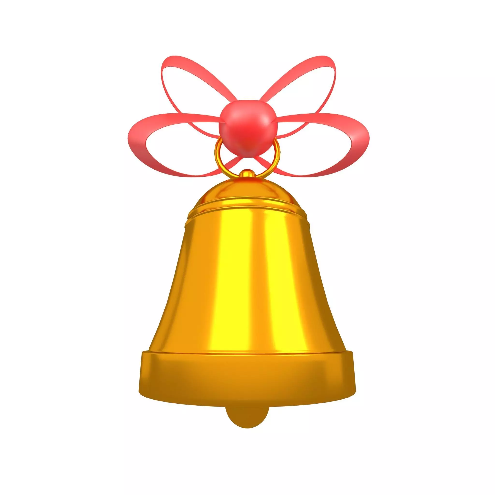 Christmas Bell v2 005 Low-poly 3D model