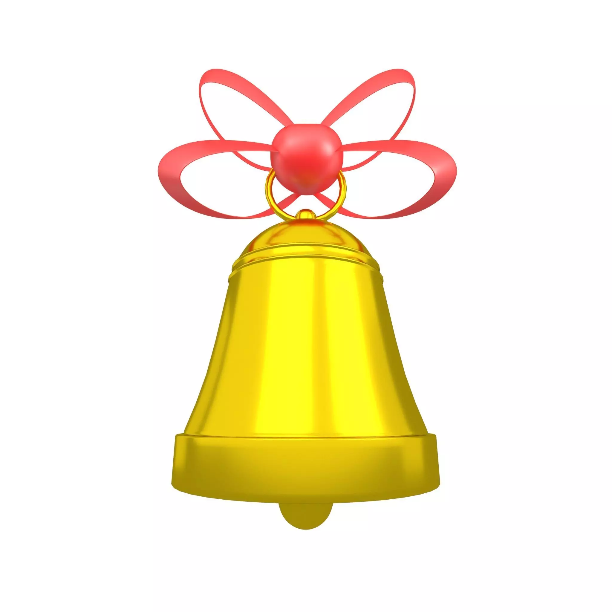 Christmas Bell v2 006 Low-poly 3D model