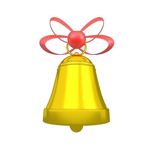Christmas Bell v2 006 Low-poly 3D model