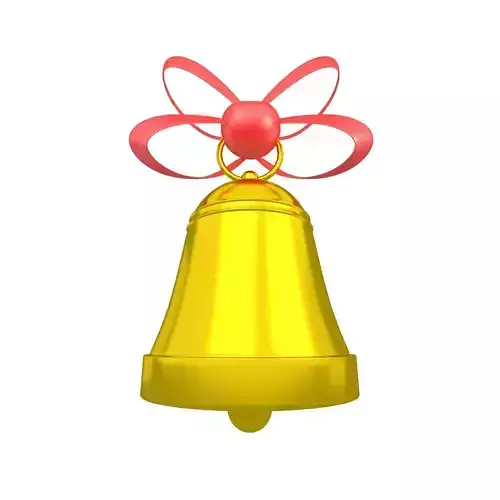 Christmas Bell v2 006 Low-poly 3D model
