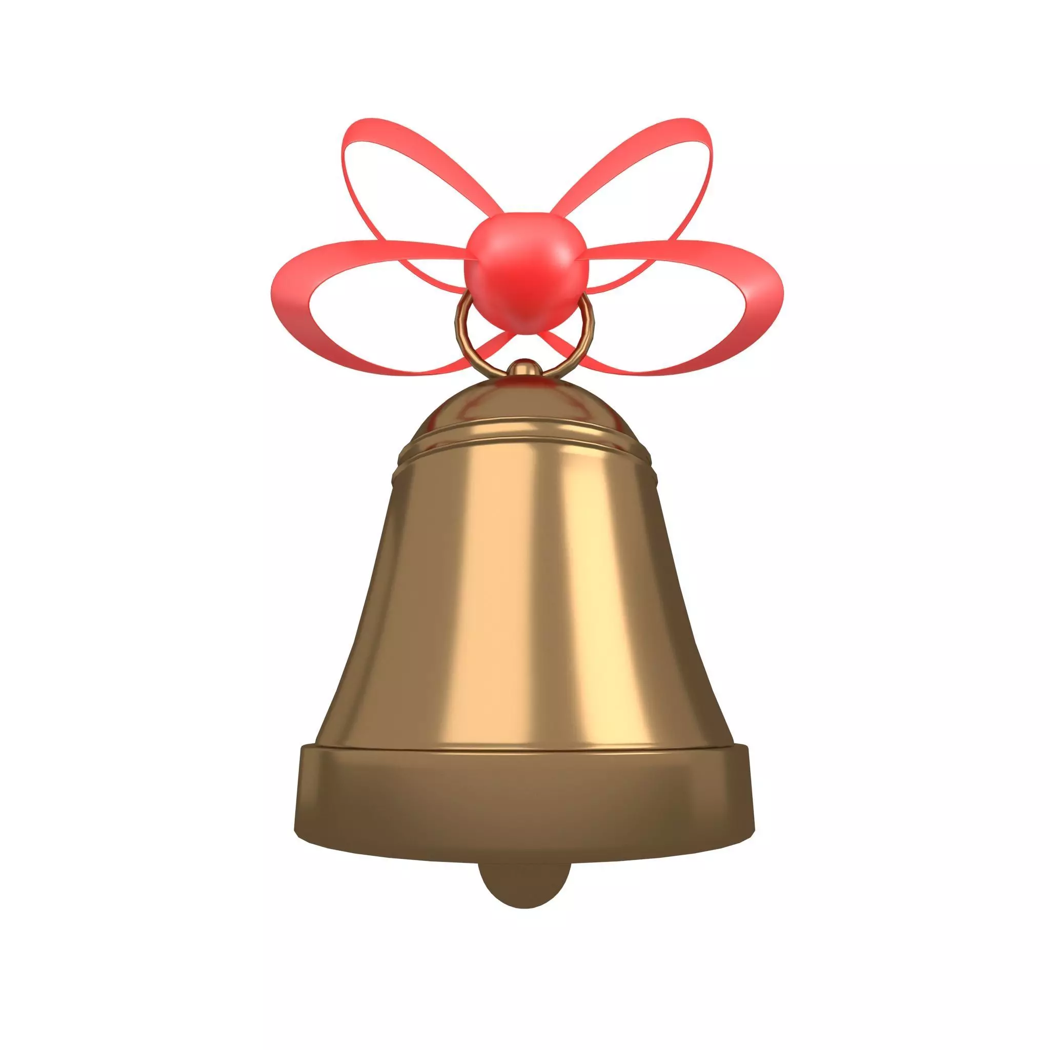 Christmas Bell v2 007 Low-poly 3D model