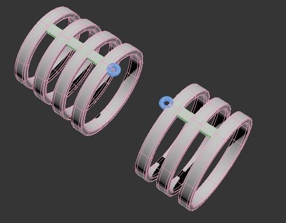111114 R two phalanges simple ring 3D print model_14