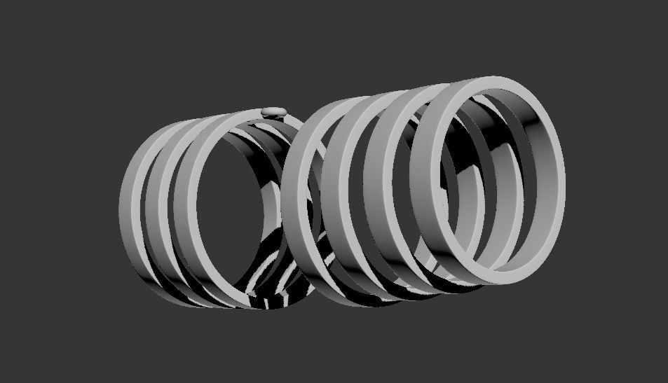 111114 R two phalanges simple ring 3D print model_9