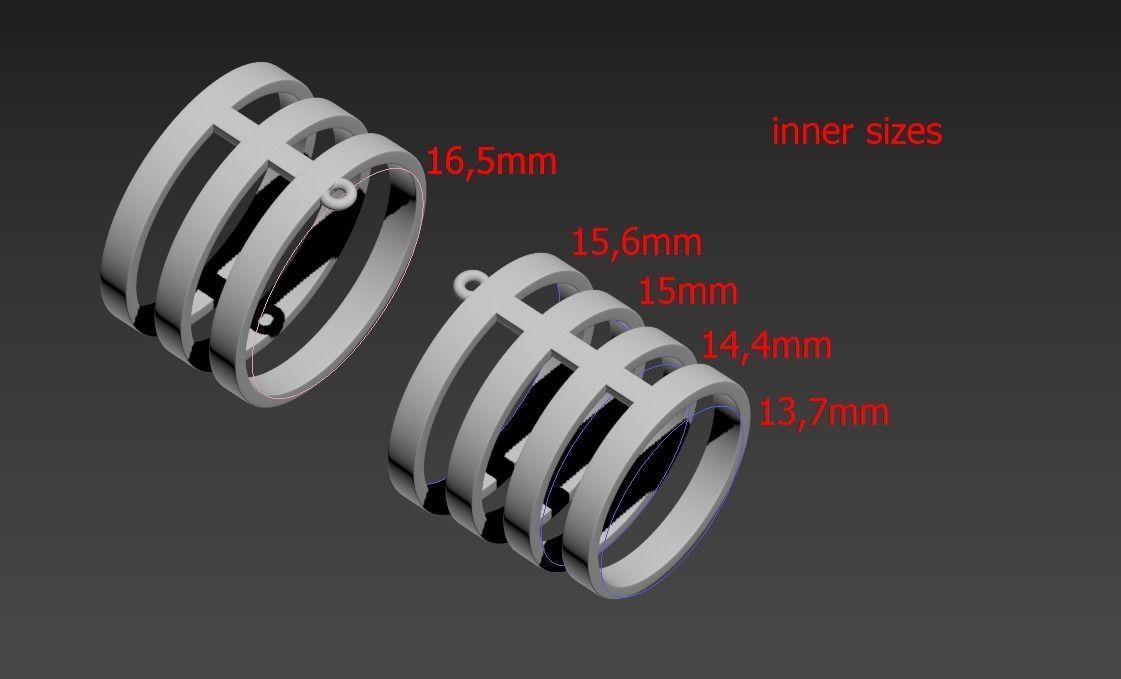 111114 R two phalanges simple ring 3D print model_3