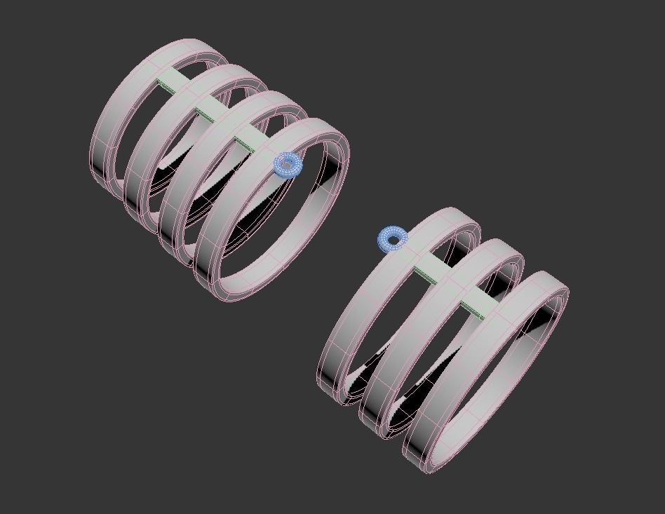 111114 R two phalanges simple ring 3D print model_12