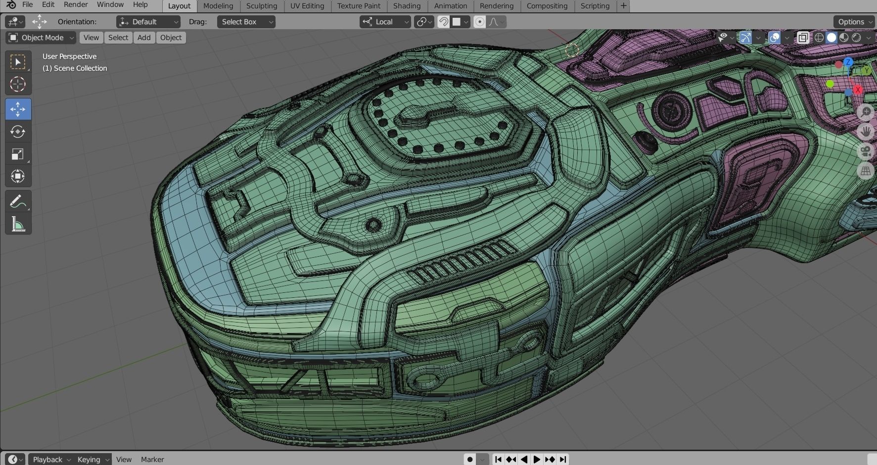 Sci fi shuttle spaceship model 3D model_13
