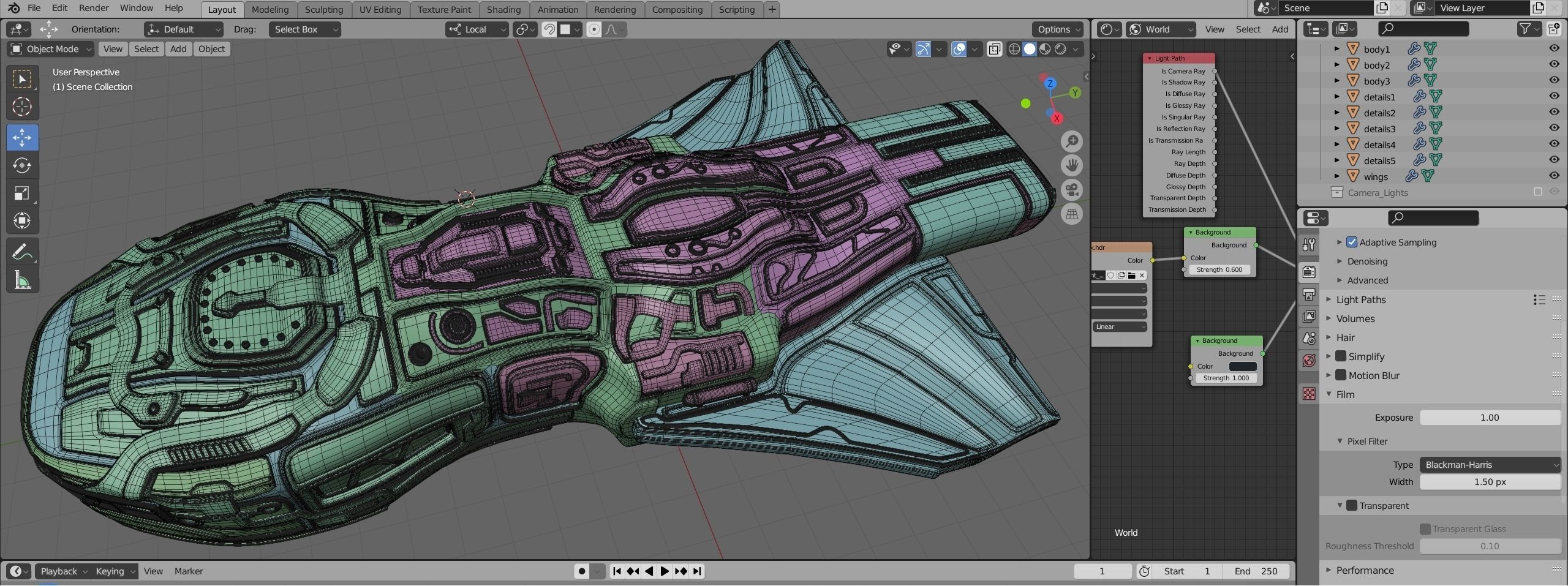 Sci fi shuttle spaceship model 3D model_12