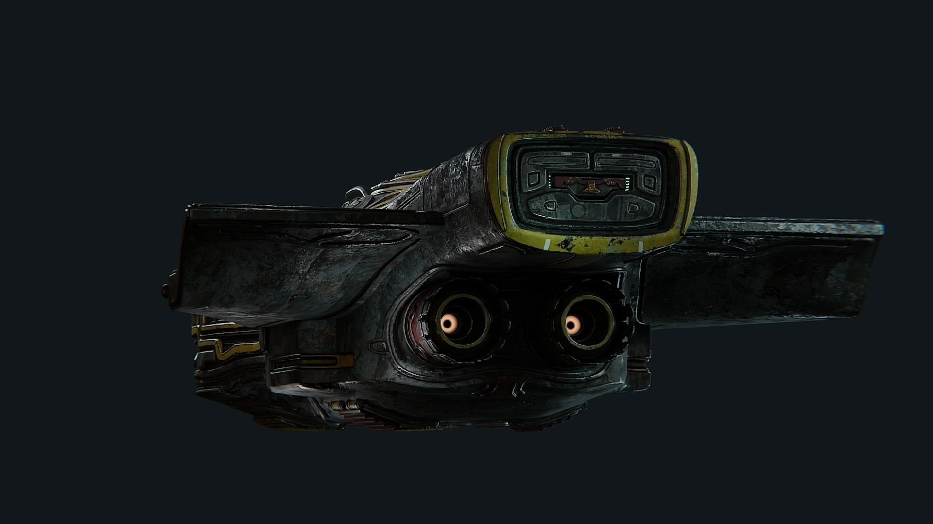 Sci fi shuttle spaceship model 3D model_5