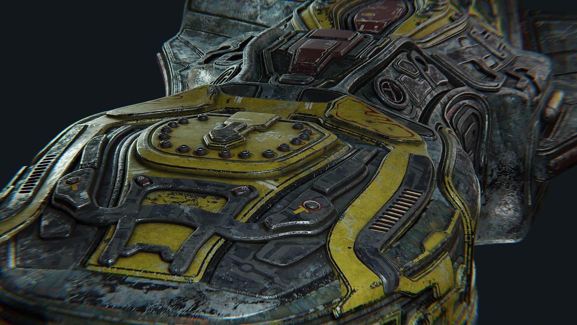 Sci fi shuttle spaceship model 3D model_9