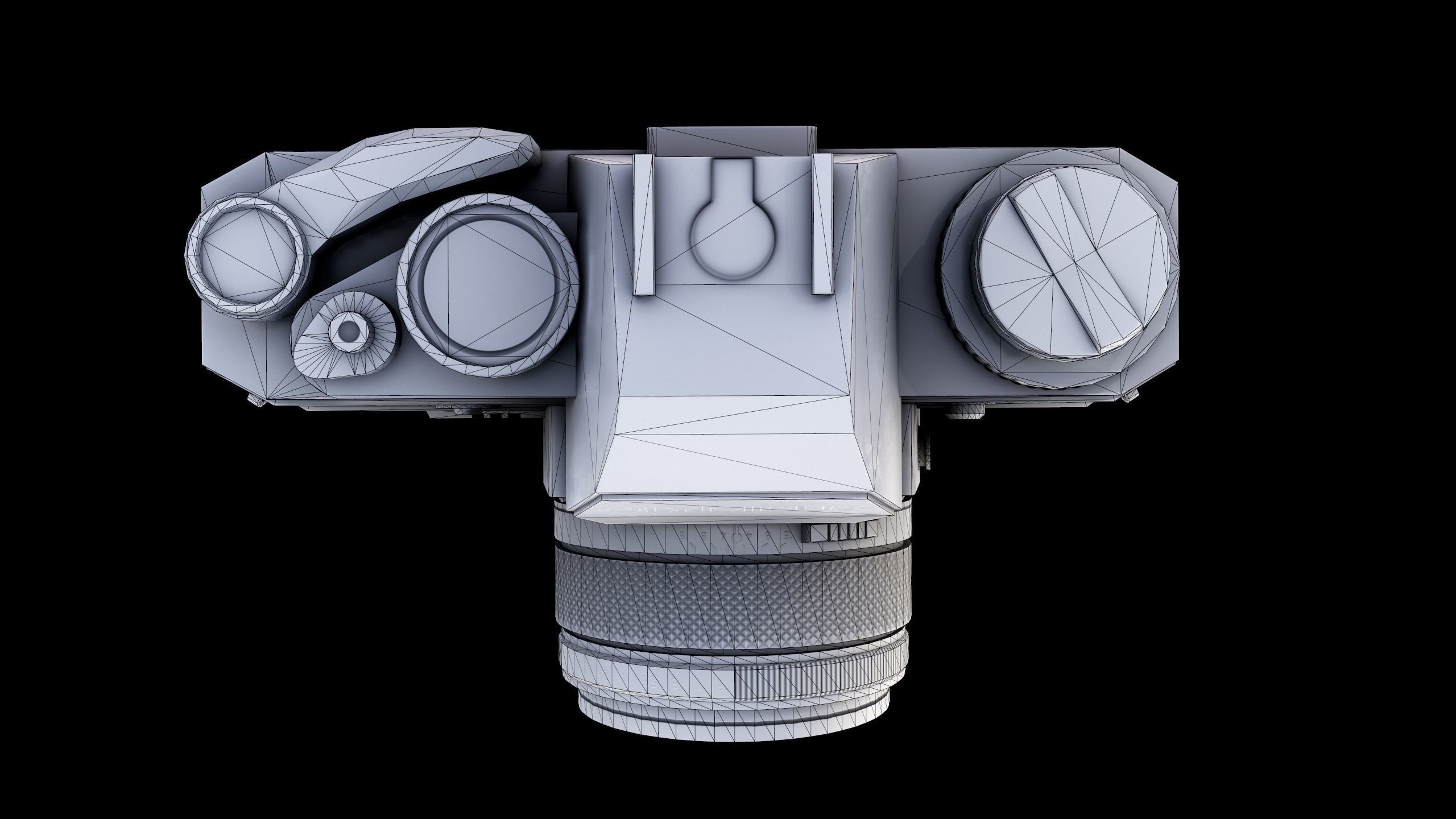 Retro Camera Low-poly 3D model_5