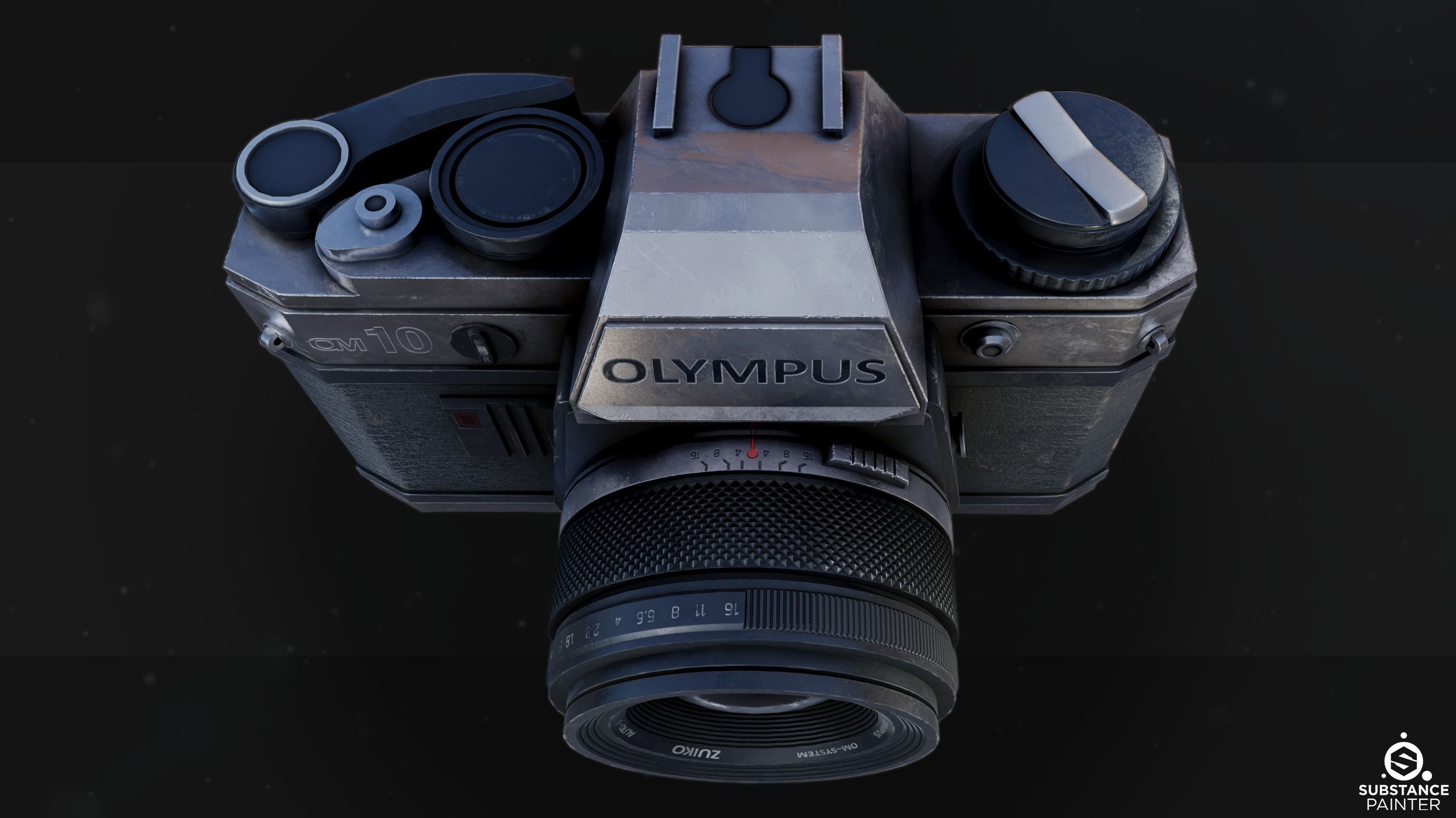 Retro Camera Low-poly 3D model_2