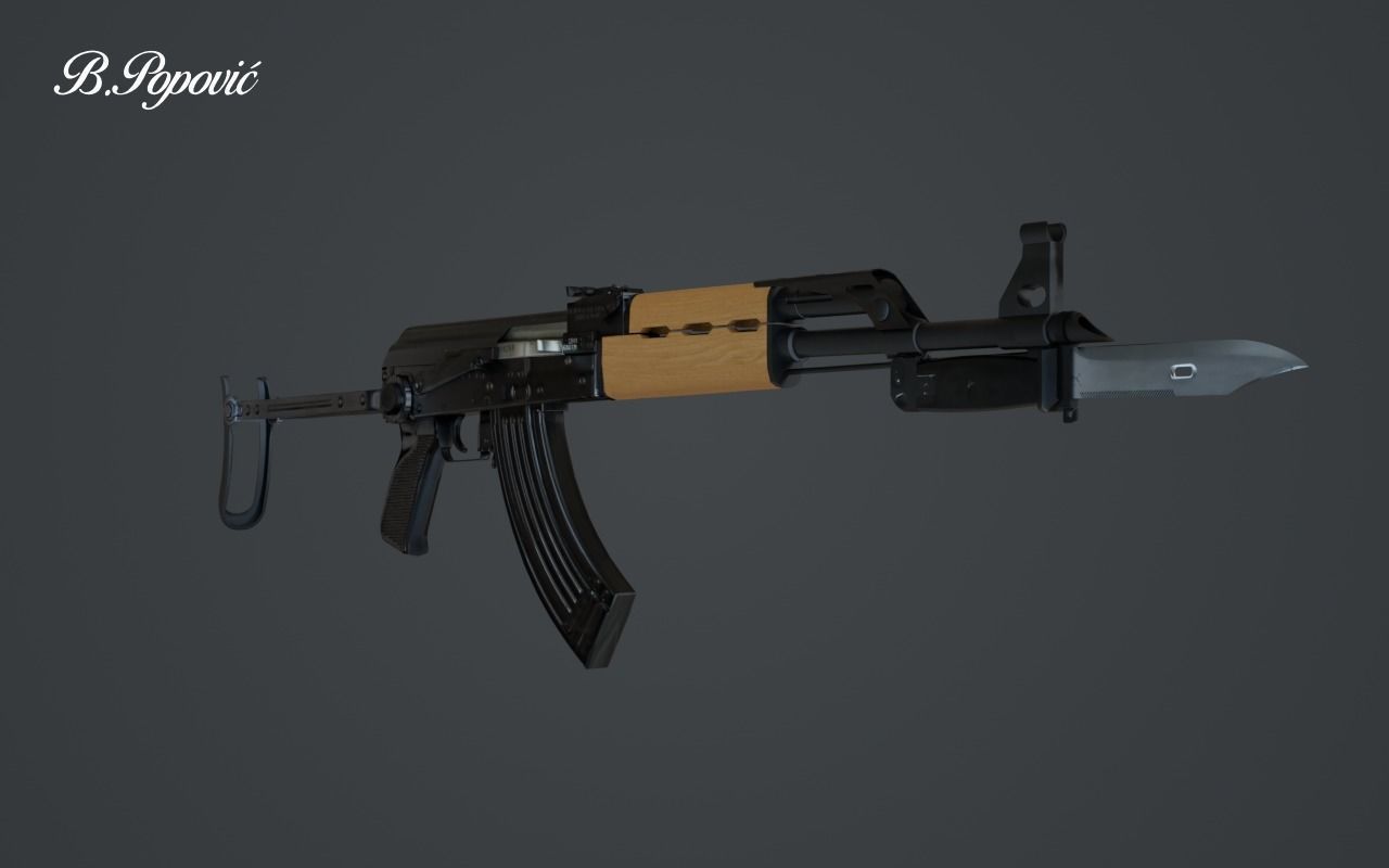 Zastava M70AB2 3D model_2