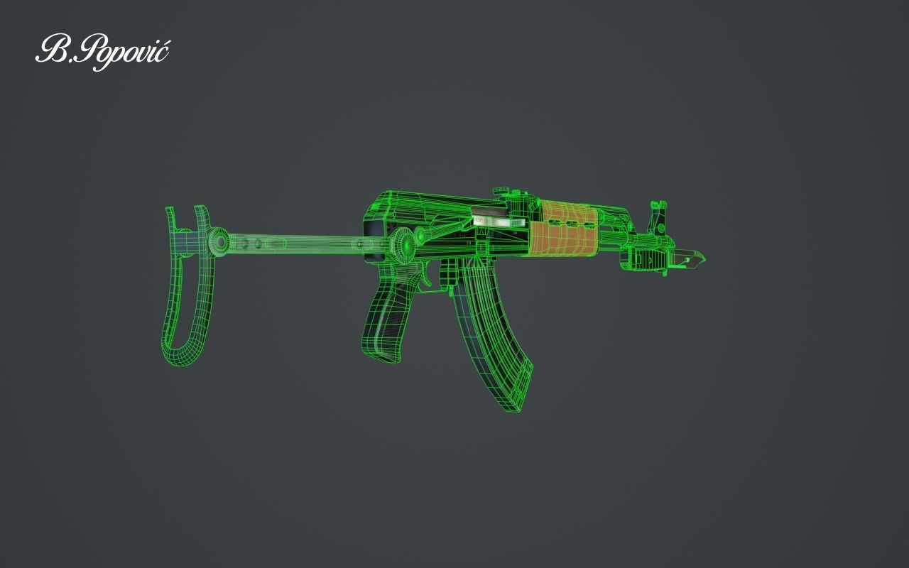 Zastava M70AB2 3D model_5