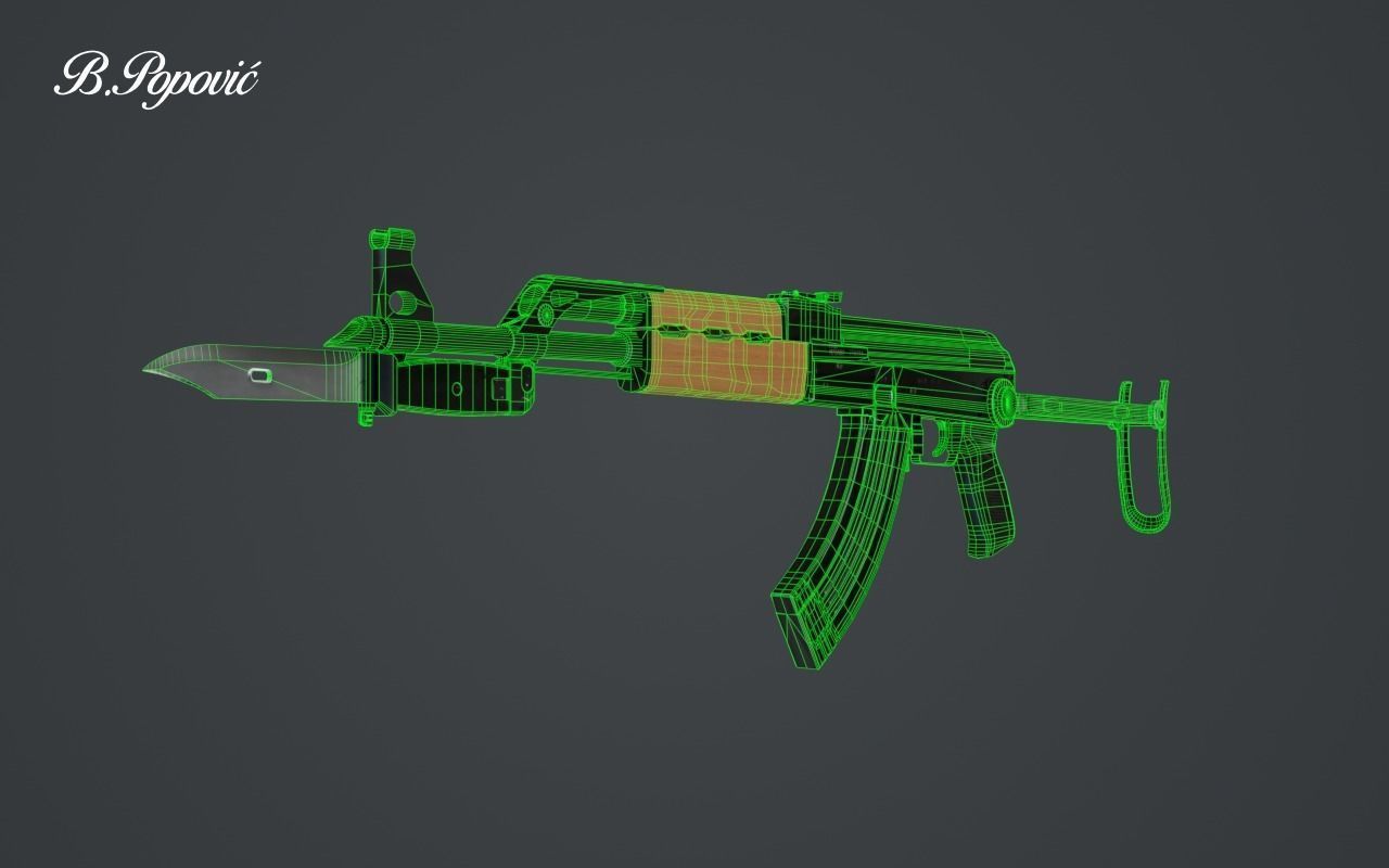 Zastava M70AB2 3D model_1