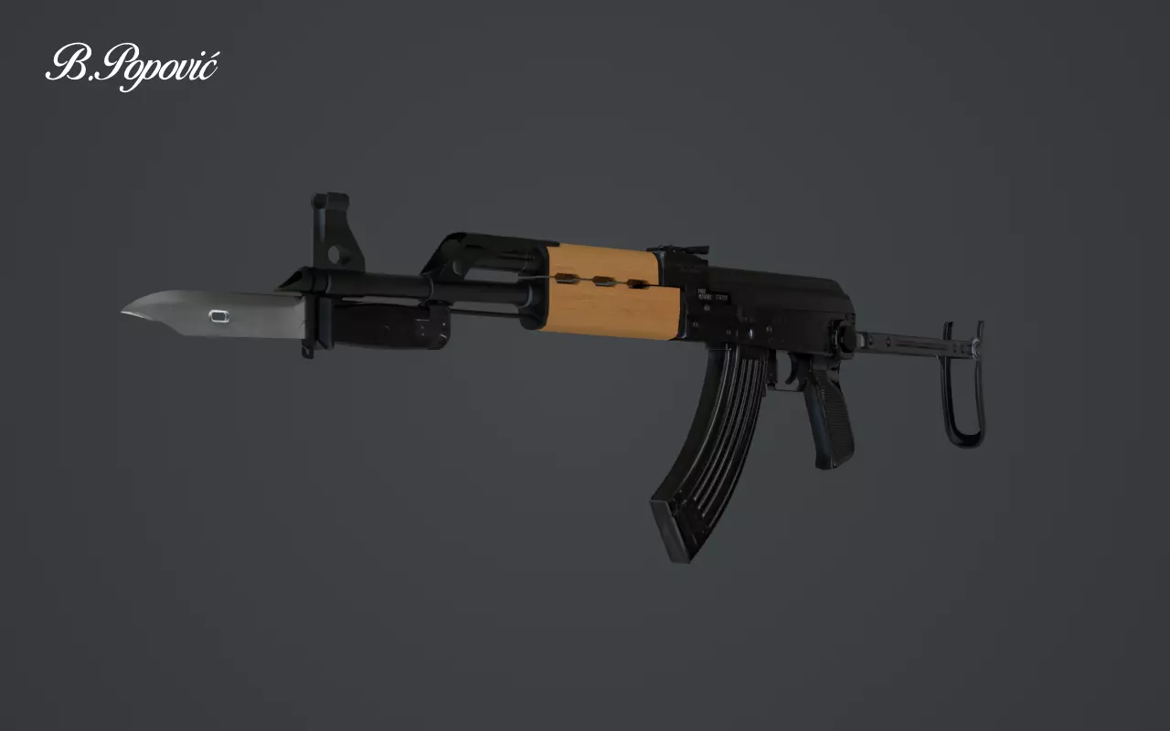 Zastava M70AB2 3D model_0