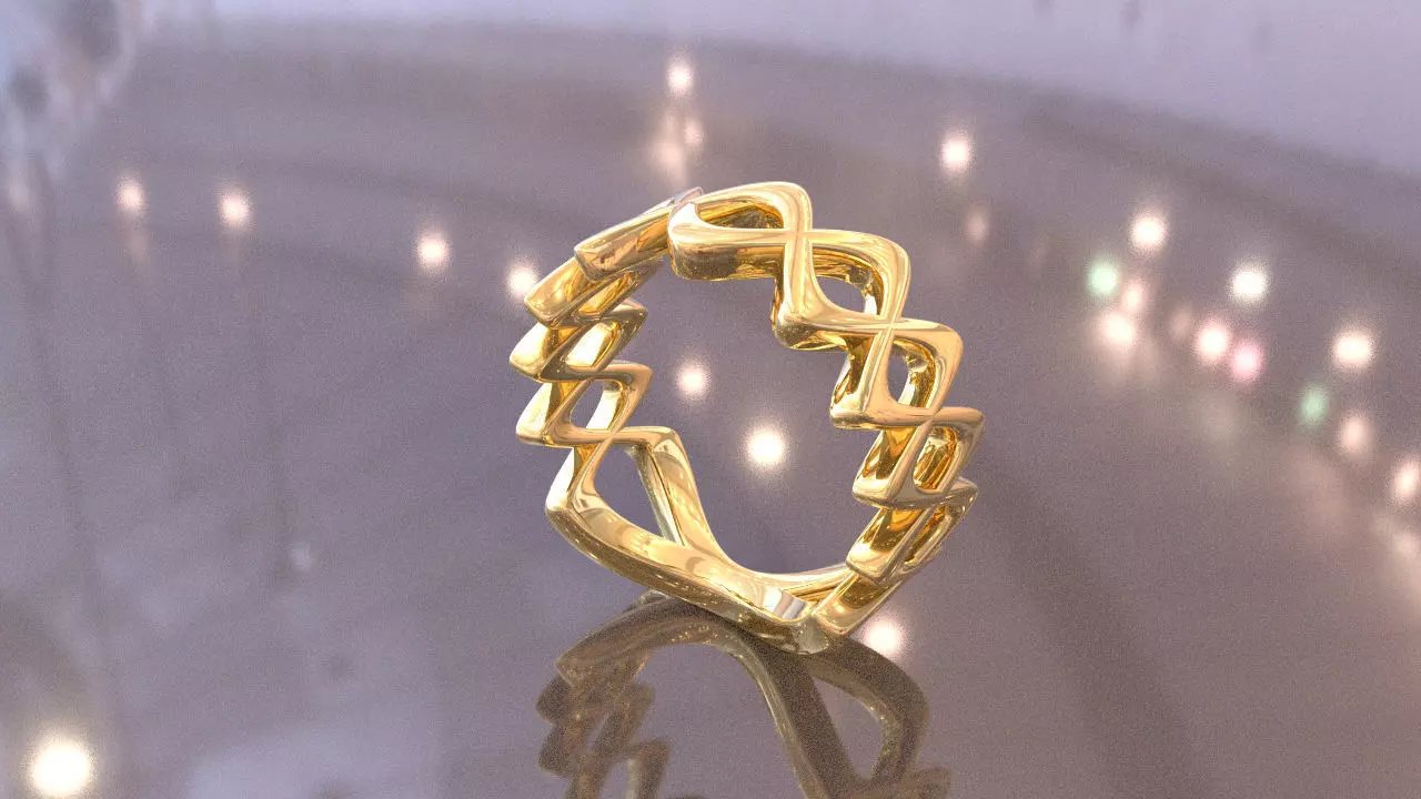 Loop Ring 3D print model_0