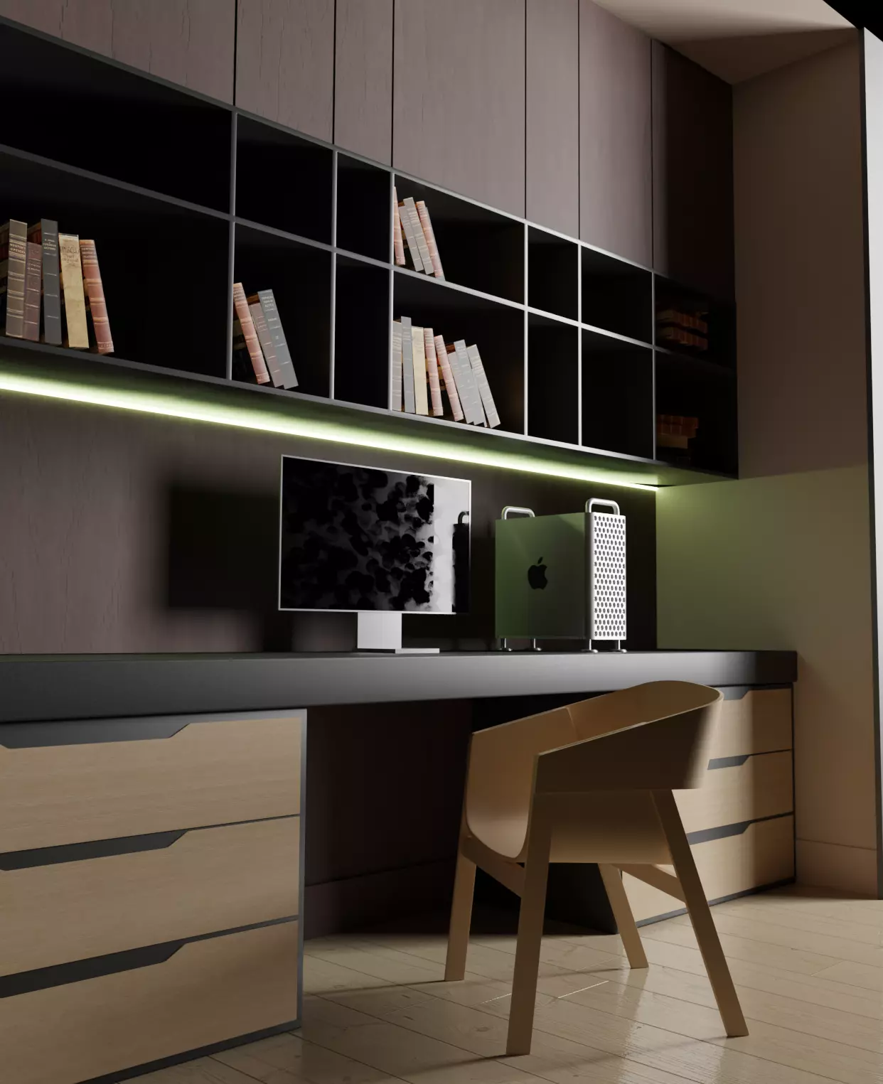Study Room interior Free 3D model