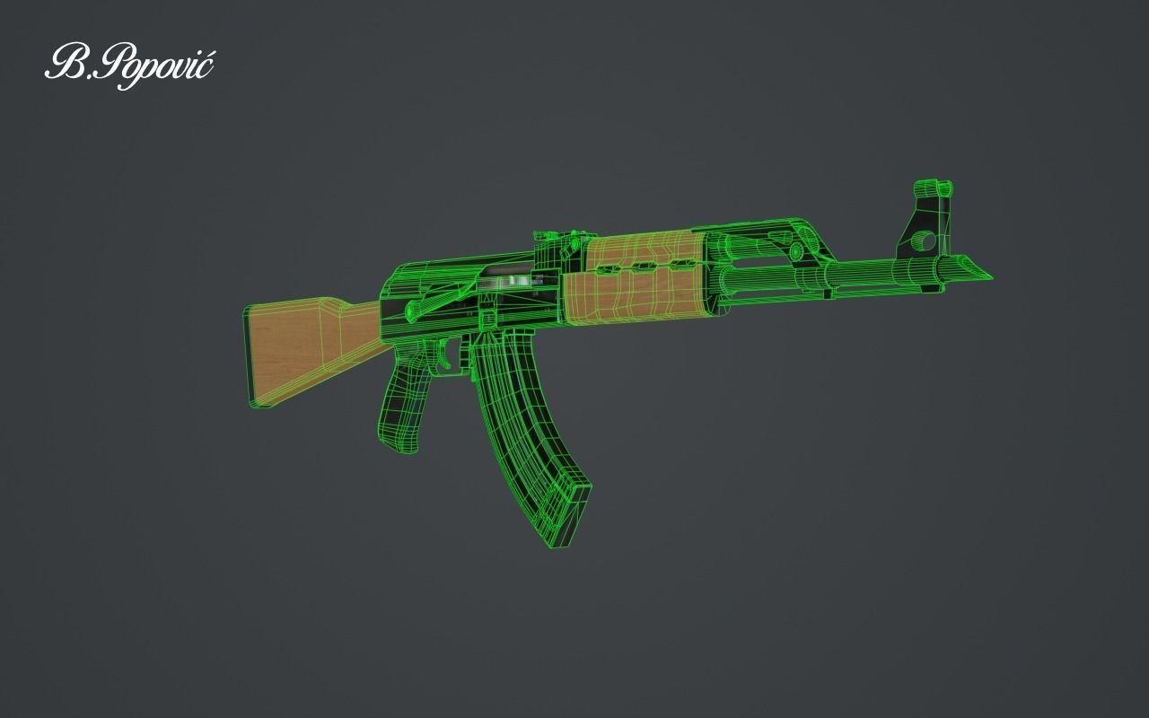 Zastava M70B1 3D model_3