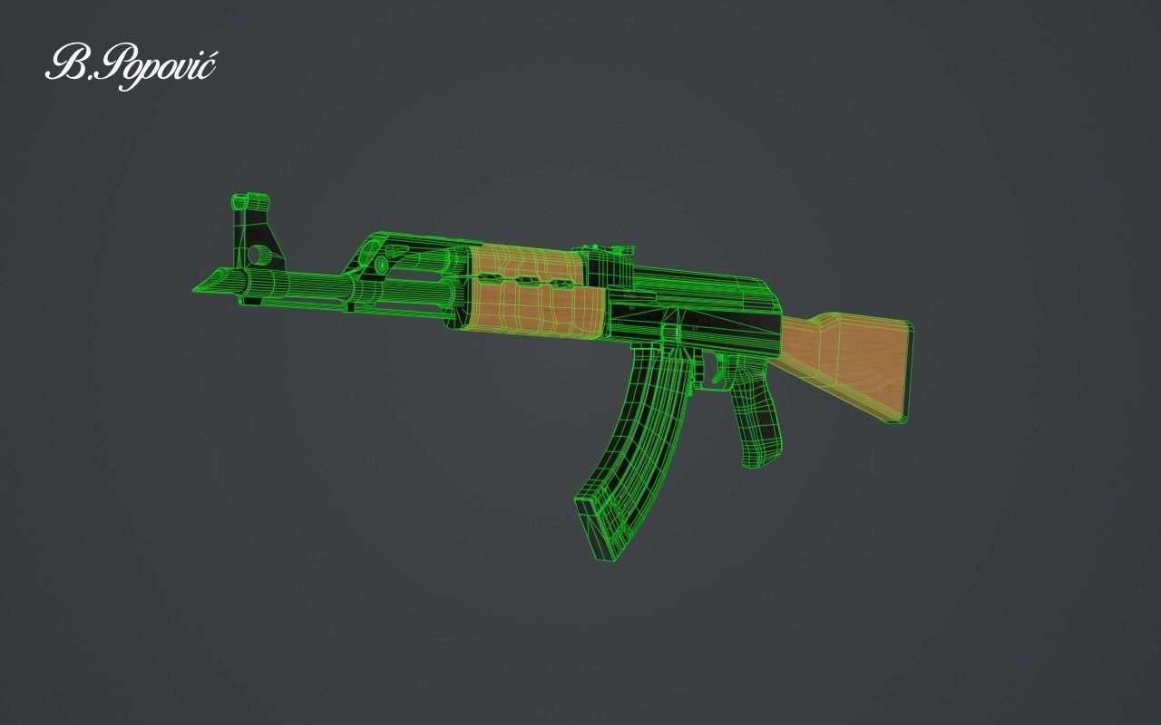 Zastava M70B1 3D model_1