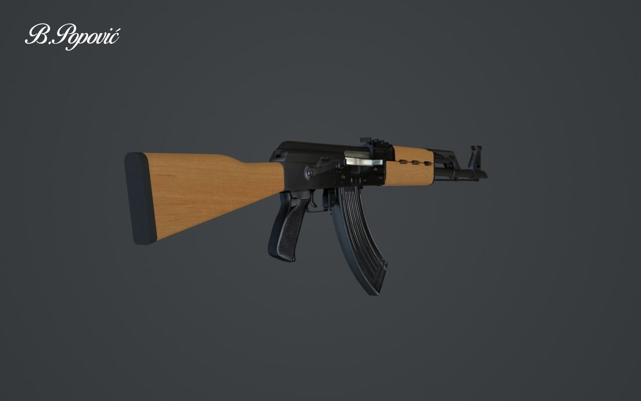 Zastava M70B1 3D model_4