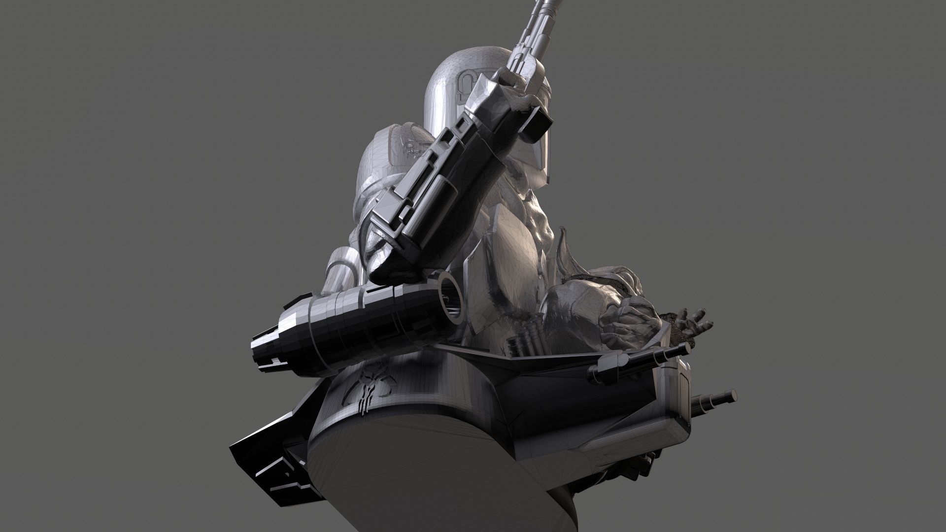 BABY YODA and The MANDALORIAN Bust 3D print model_12