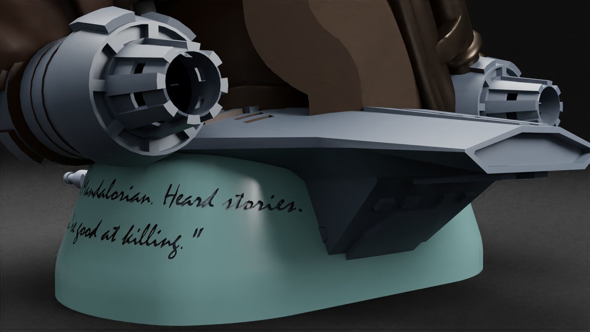 BABY YODA and The MANDALORIAN Bust 3D print model_5