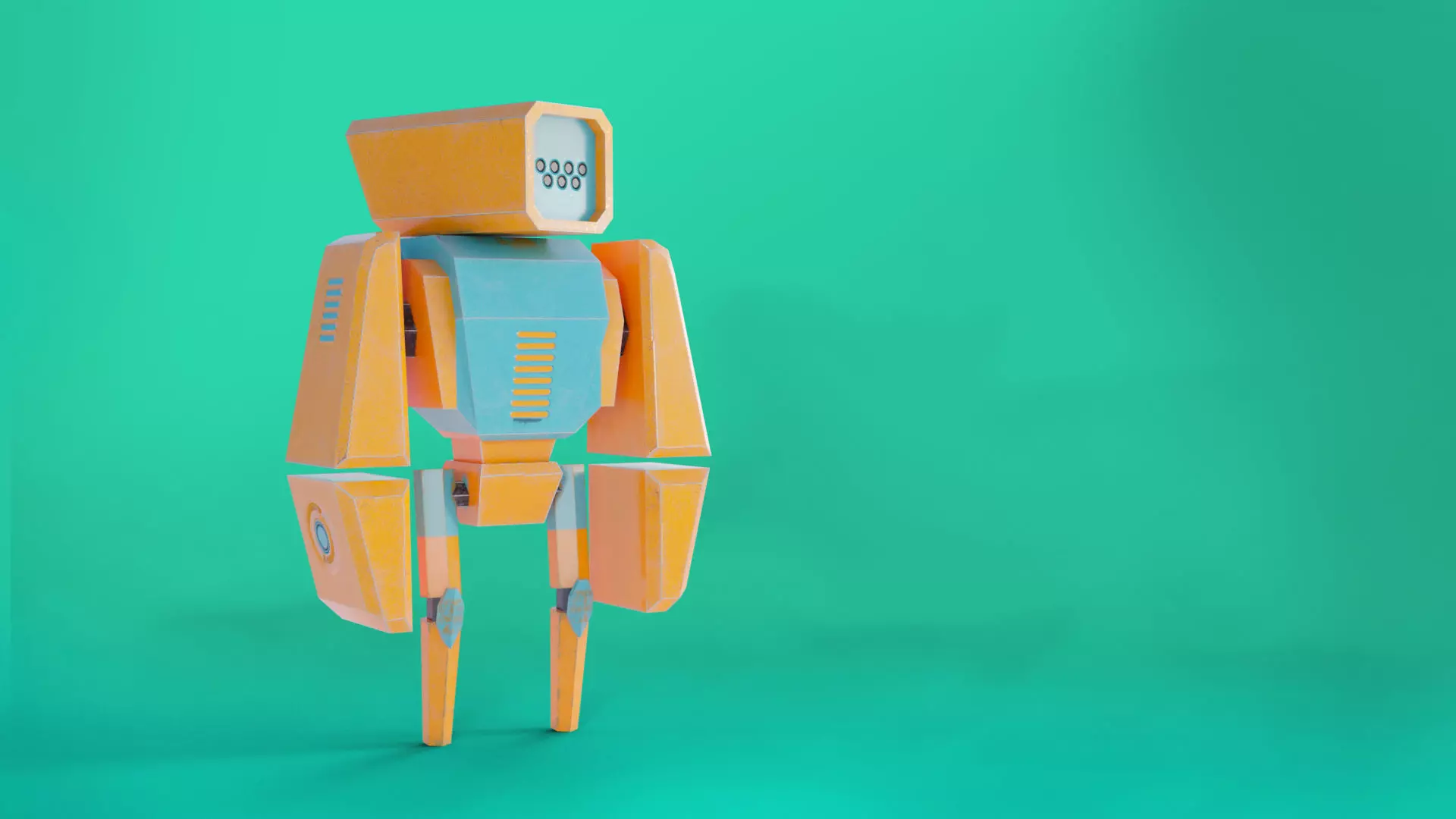 Kevin the robot Low-poly 3D model
