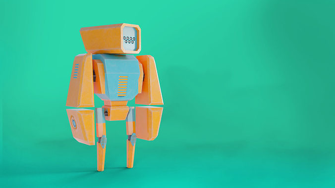 Kevin the robot Low-poly 3D model