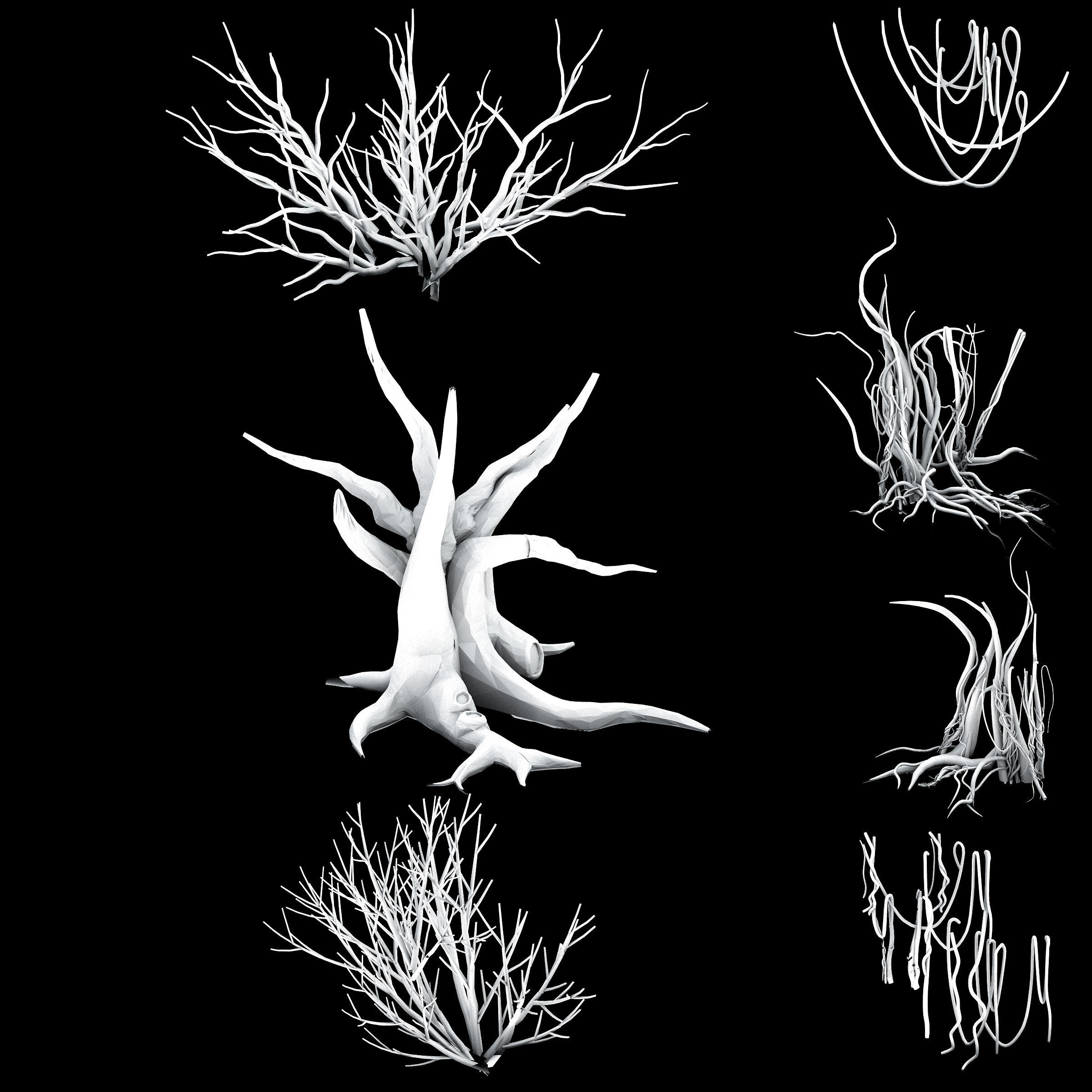 Dragon Fortress-Spider Forest Withered Tree 03 3D model_3