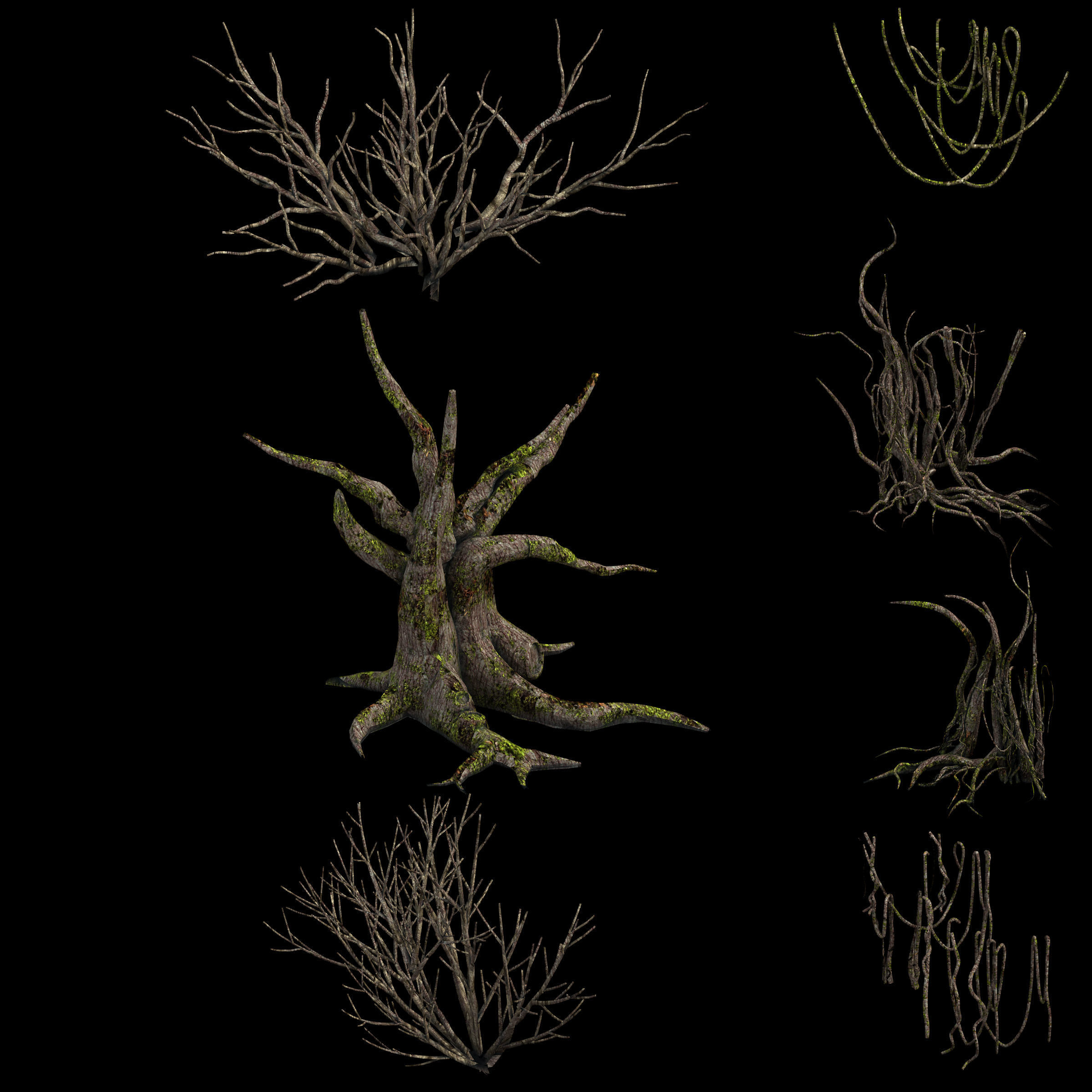 Dragon Fortress-Spider Forest Withered Tree 03 3D model_1