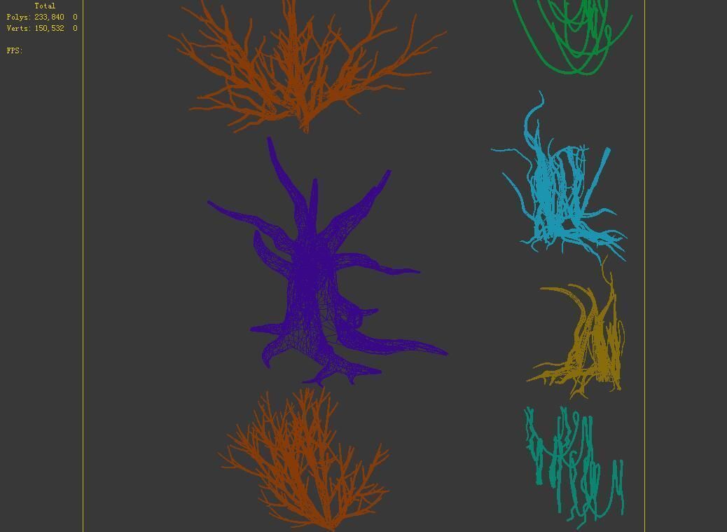 Dragon Fortress-Spider Forest Withered Tree 03 3D model_5