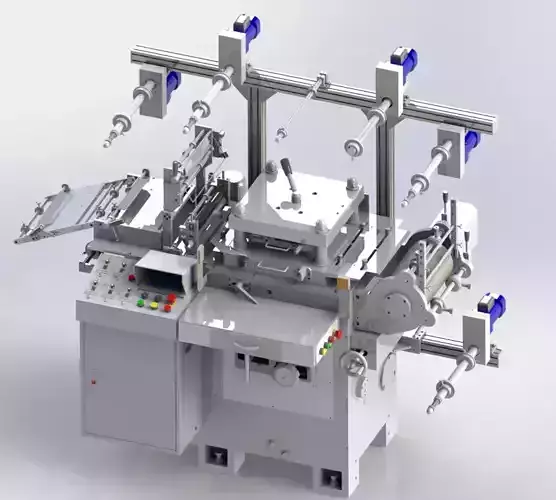 WA300G-Die Cutting machine 3D model
