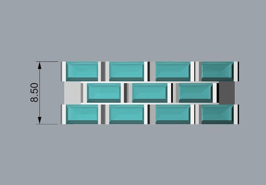 Ring with baguette cut gems 3dm stl 3D print model_12