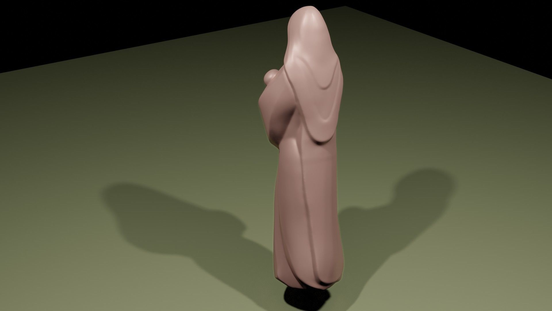 Woman with a baby 3D print model_4