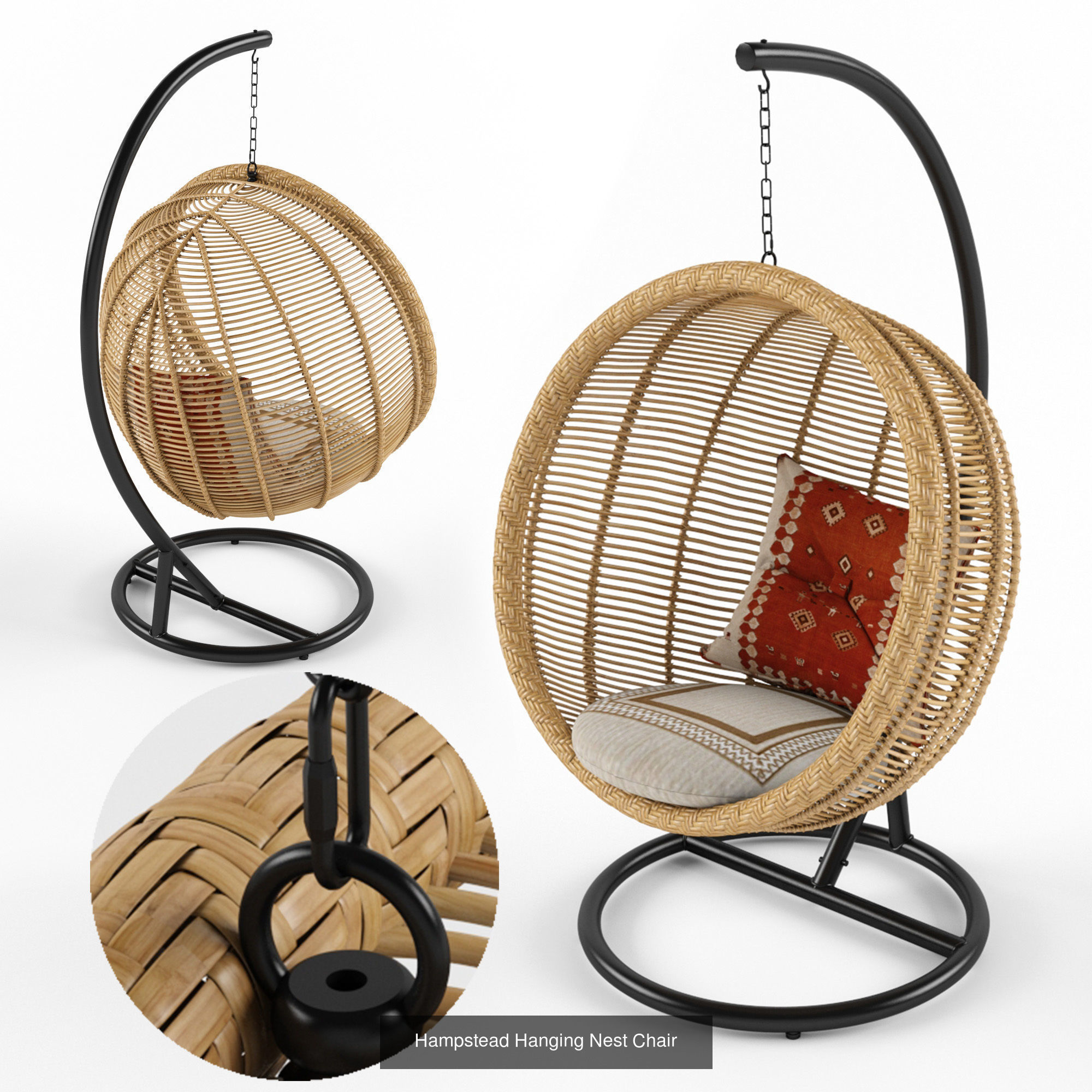 Furniture collection hanging rattan and bamboo furniture set 3 _98