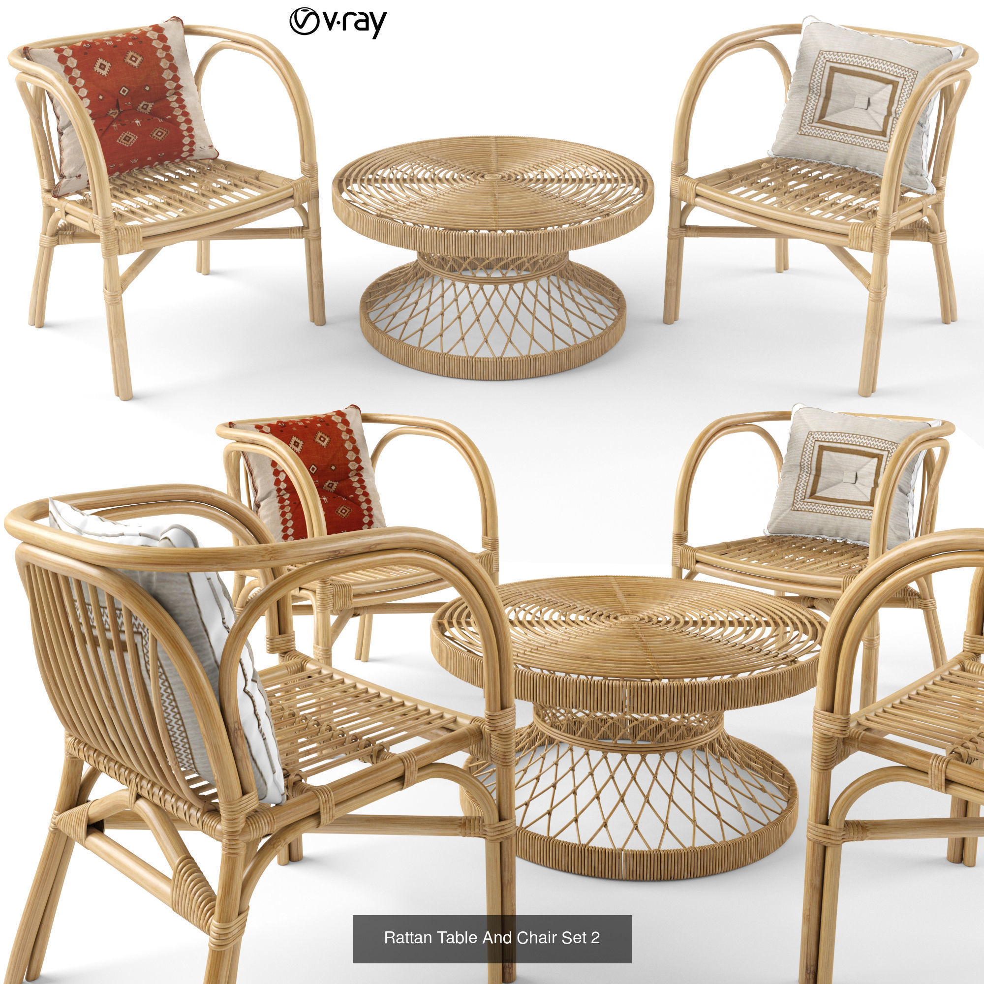 Furniture collection hanging rattan and bamboo furniture set 3 _73