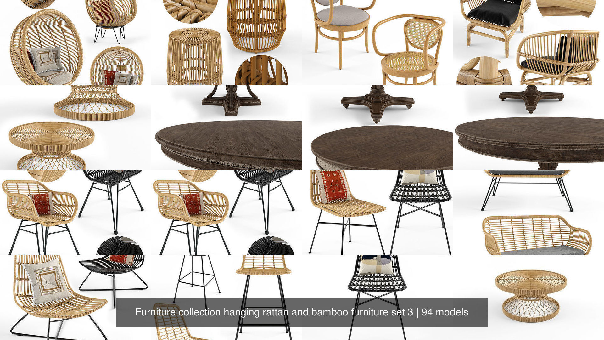 Furniture collection hanging rattan and bamboo furniture set 3 _17