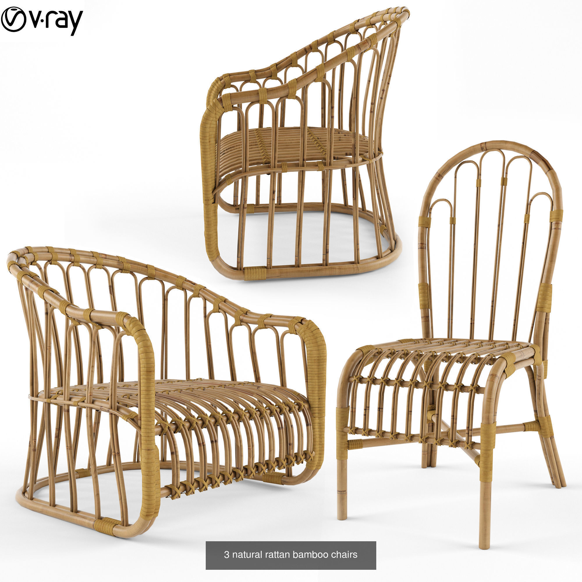 Furniture collection hanging rattan and bamboo furniture set 3 _60