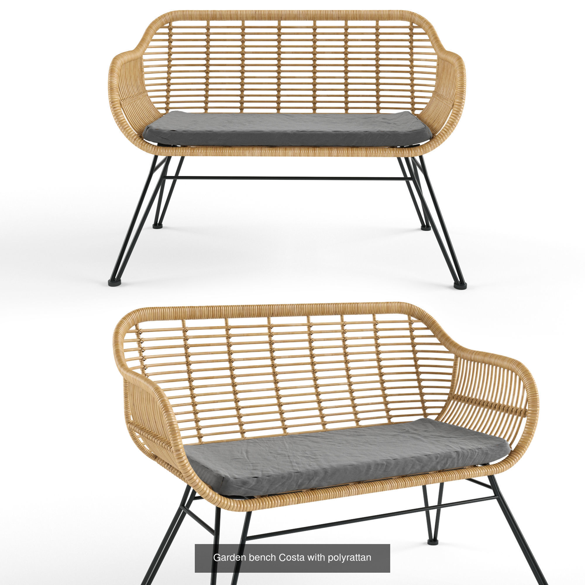 Furniture collection hanging rattan and bamboo furniture set 3 _109