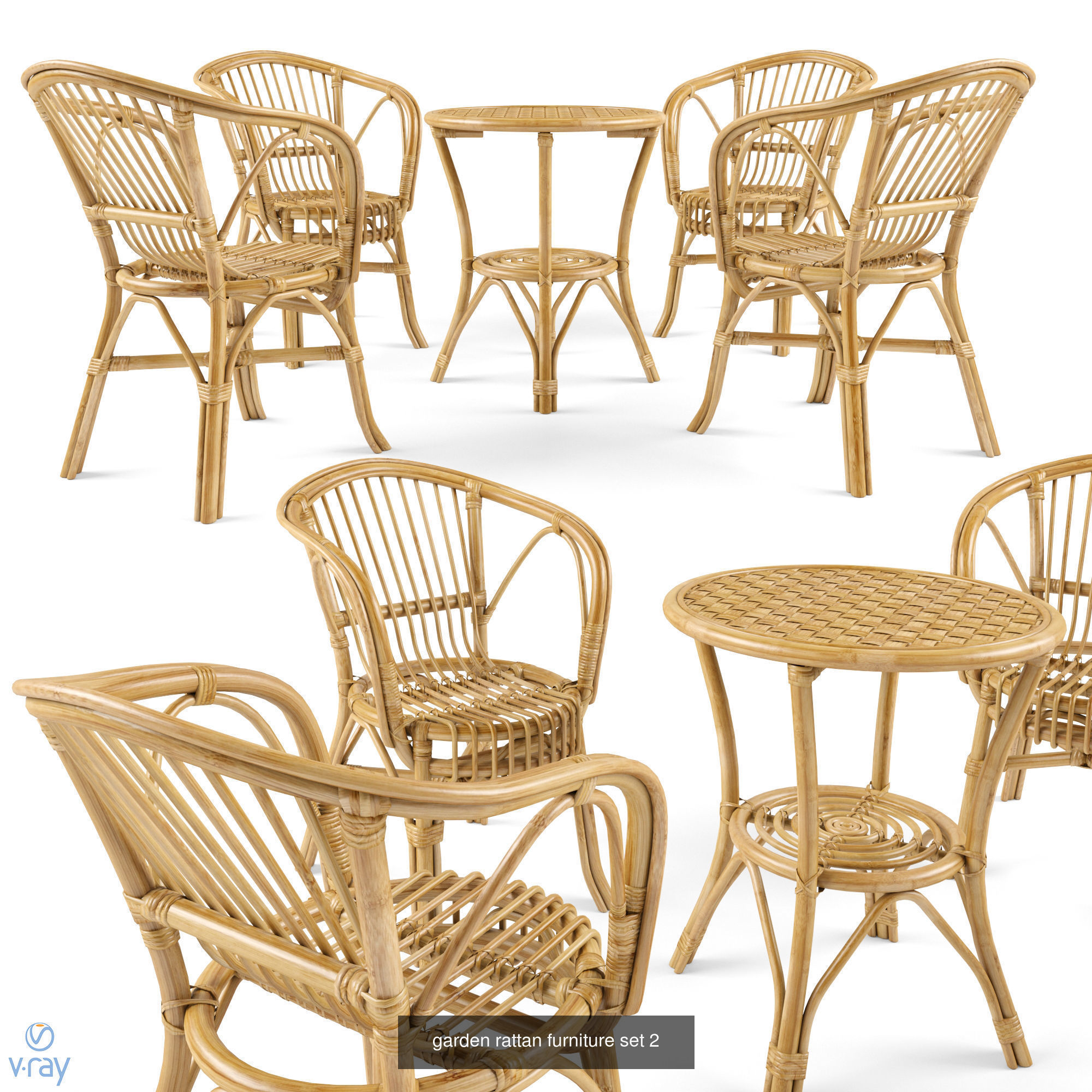 Furniture collection hanging rattan and bamboo furniture set 3 _89