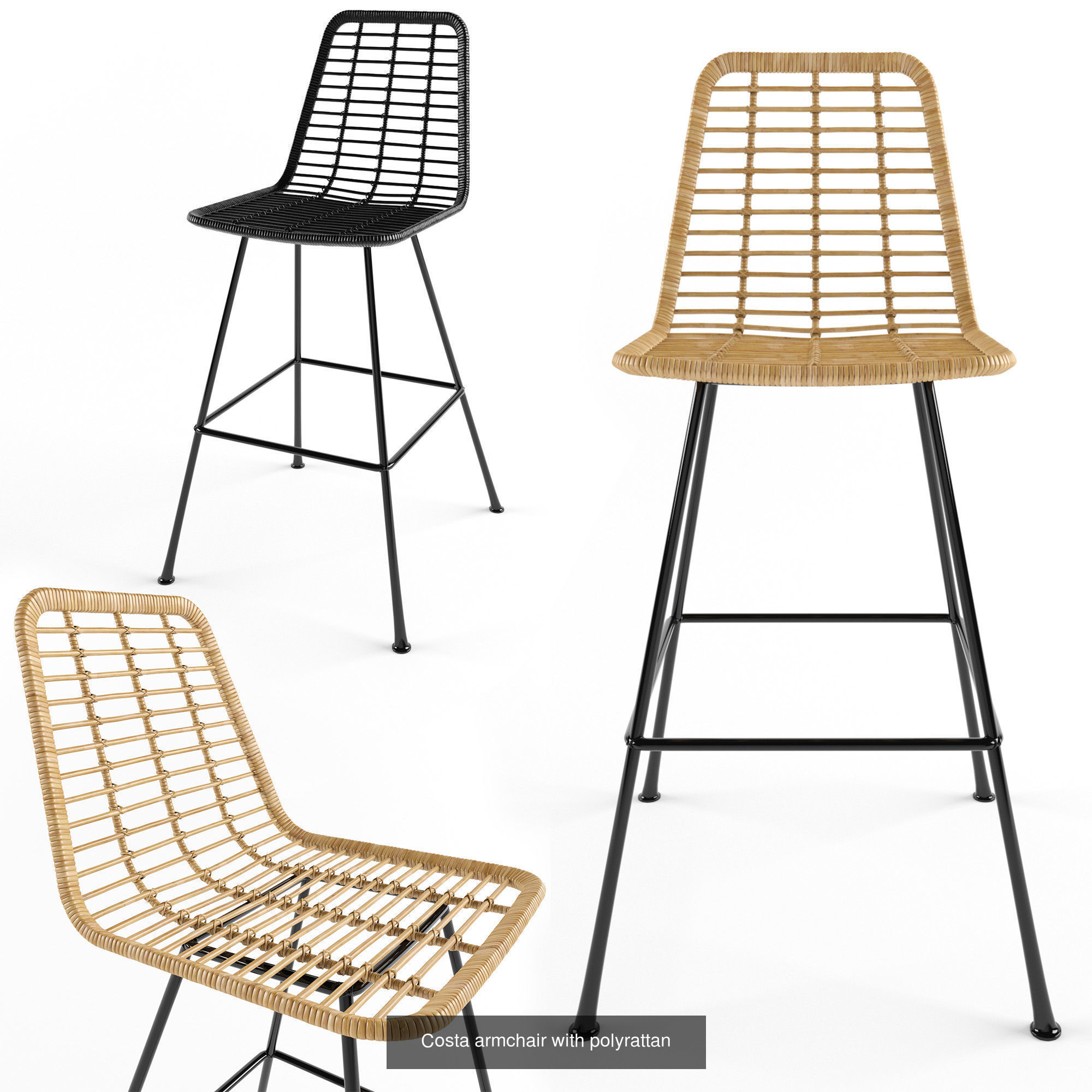 Furniture collection hanging rattan and bamboo furniture set 3 _111