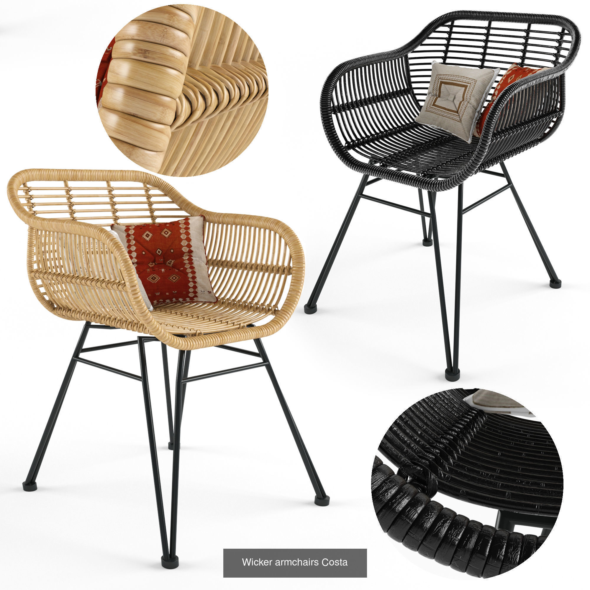 Furniture collection hanging rattan and bamboo furniture set 3 _107