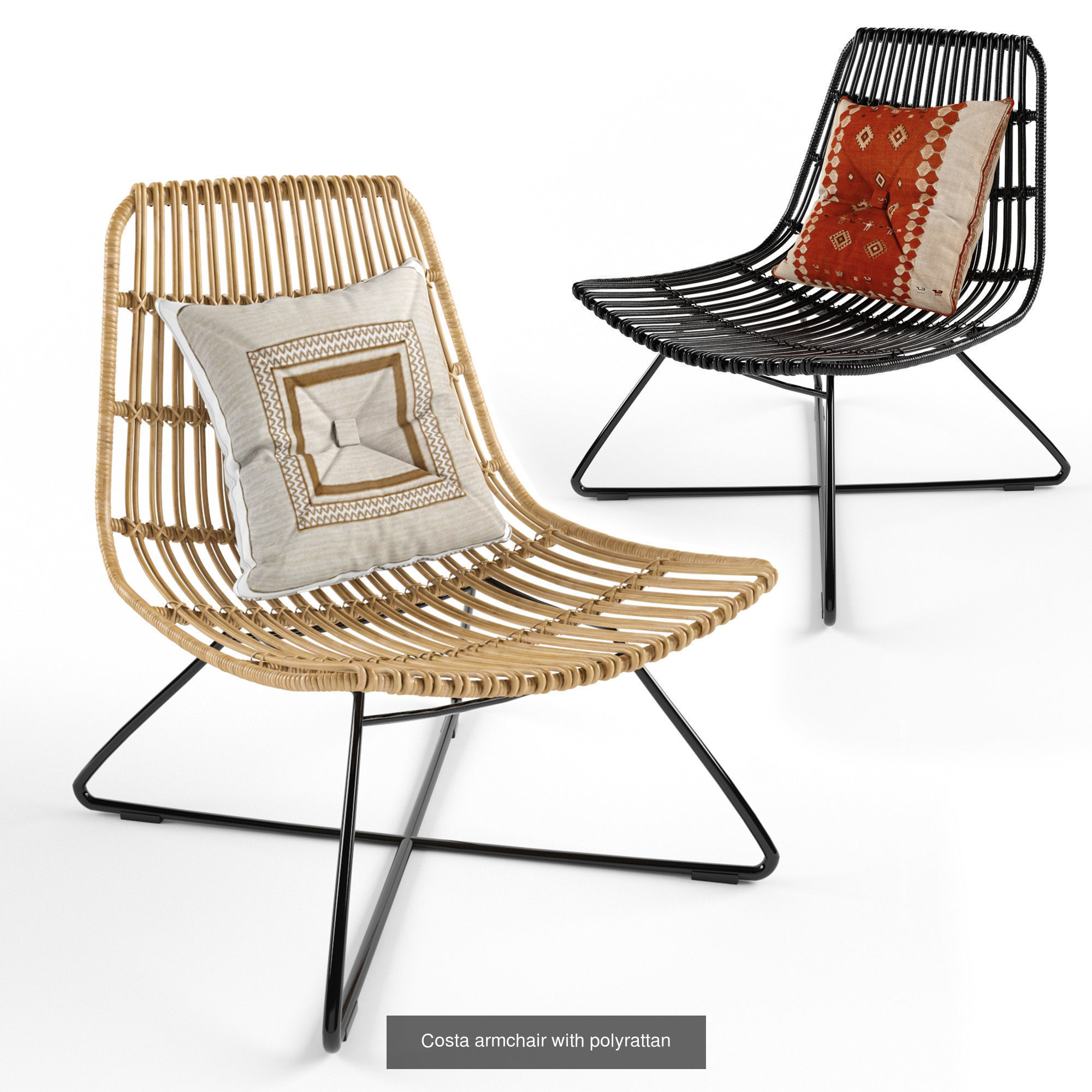 Furniture collection hanging rattan and bamboo furniture set 3 _110