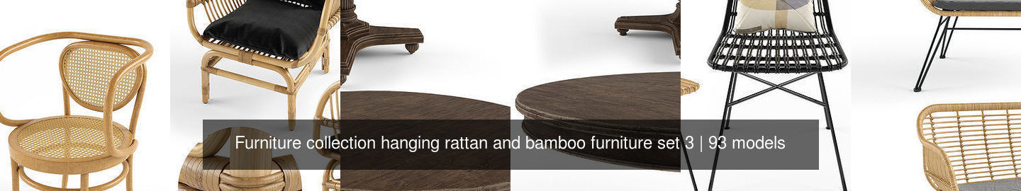 Furniture collection hanging rattan and bamboo furniture set 3 _18