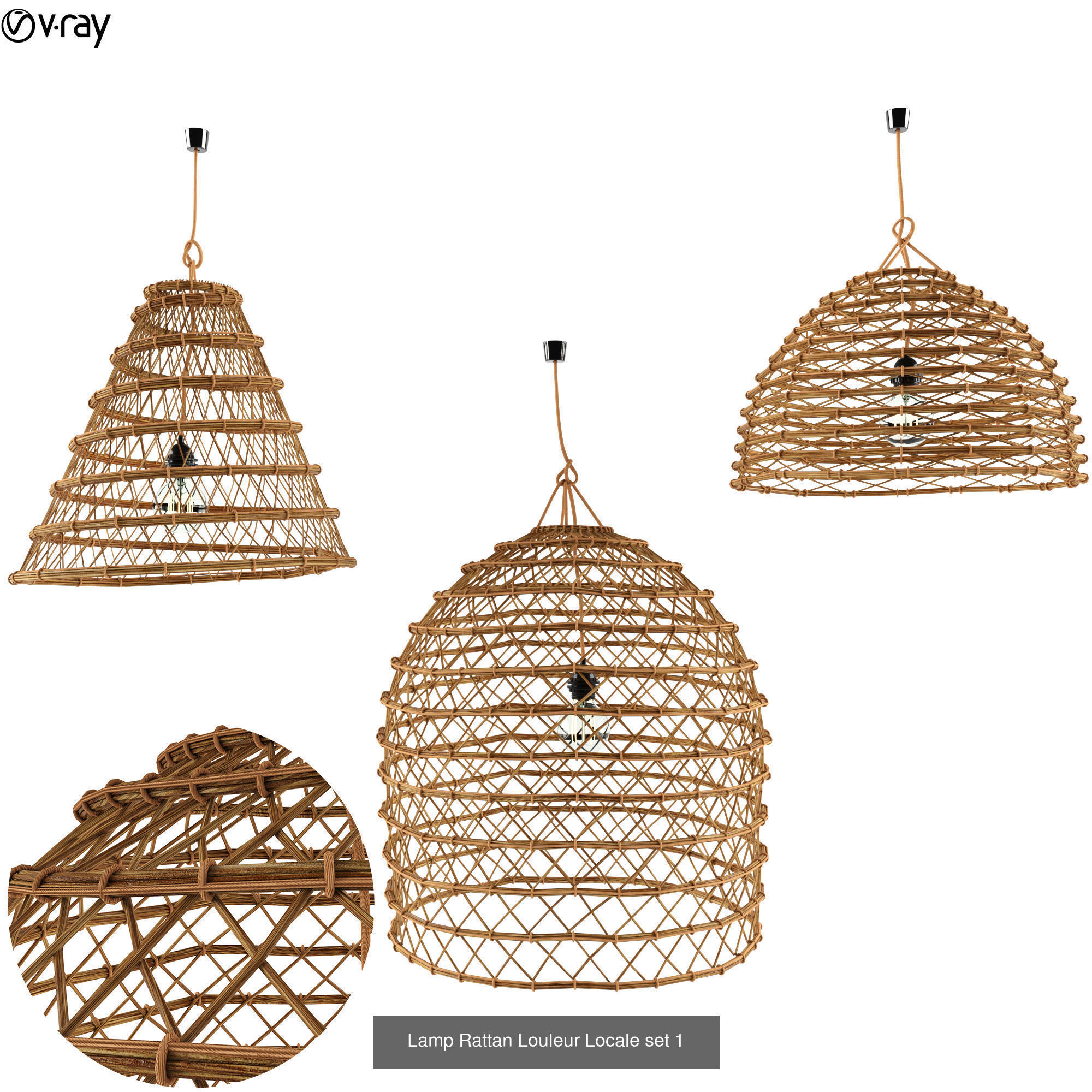 Furniture collection hanging rattan and bamboo furniture set 3 _69