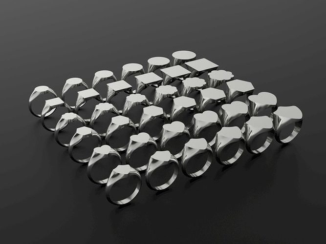 Signet Ring Packs 3D print model
