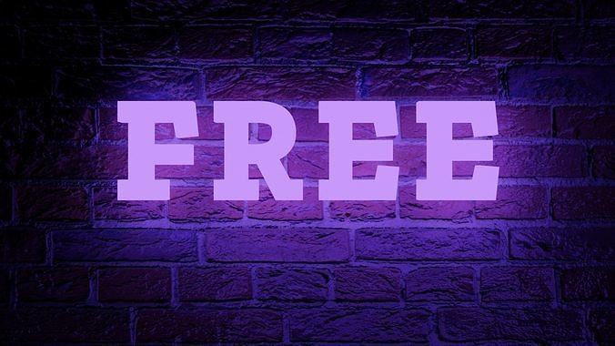 Neon Effect 3D Free low-poly 3D model