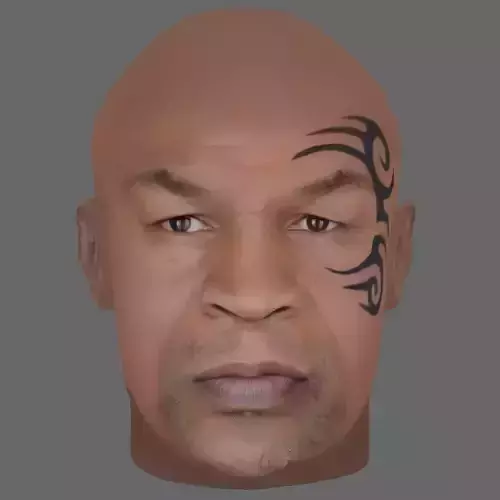Mike Tyson Head - Lowpoly head for game